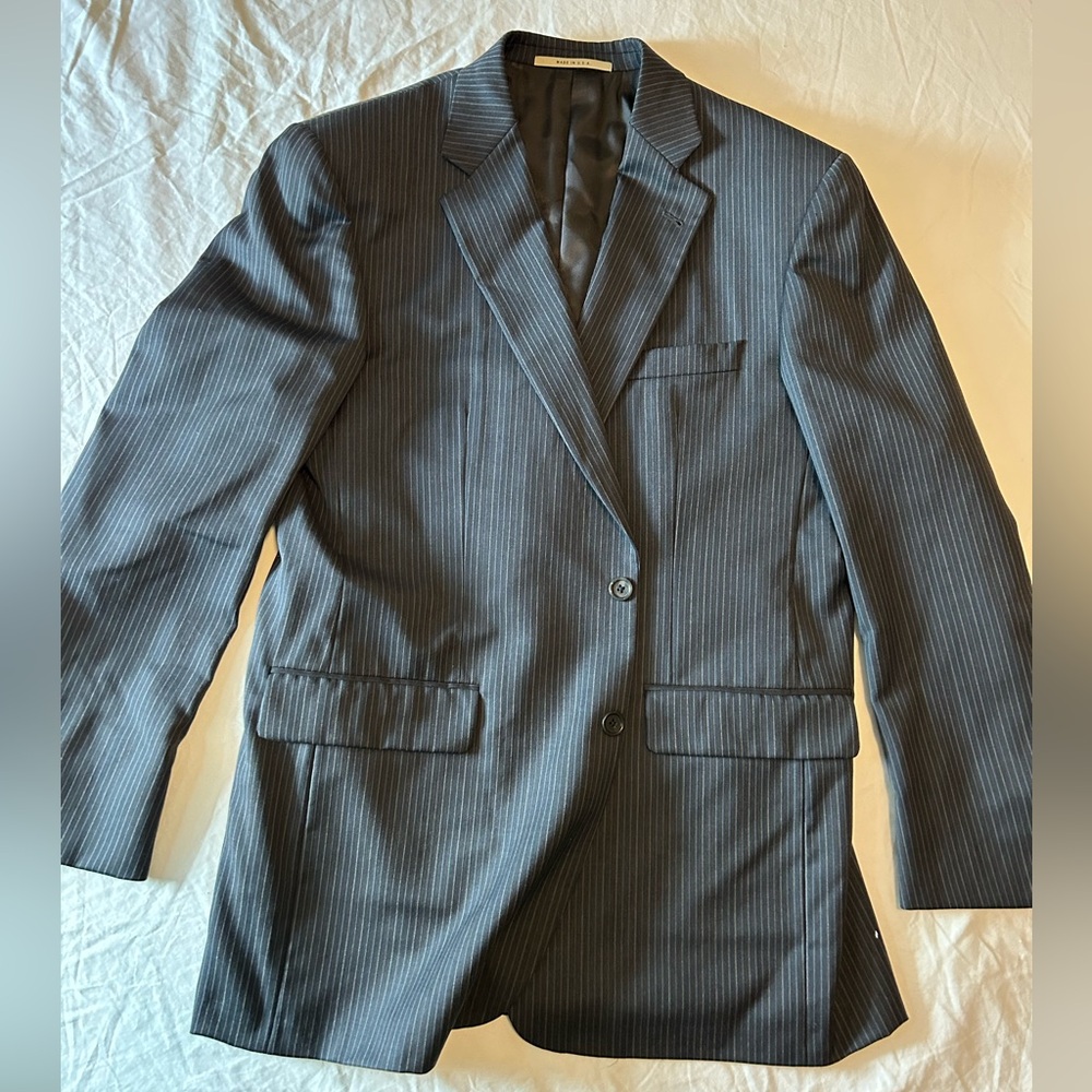 Burberry Charcoal Pinstripe Suit